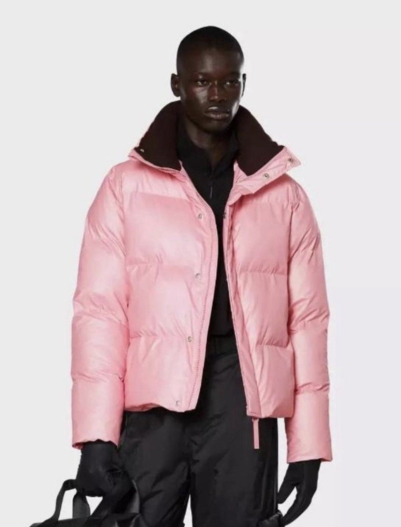 Rains Rains Unisex Pink Boxy Puffer Size S / US 4 / IT 40 - 1 Thumbnail