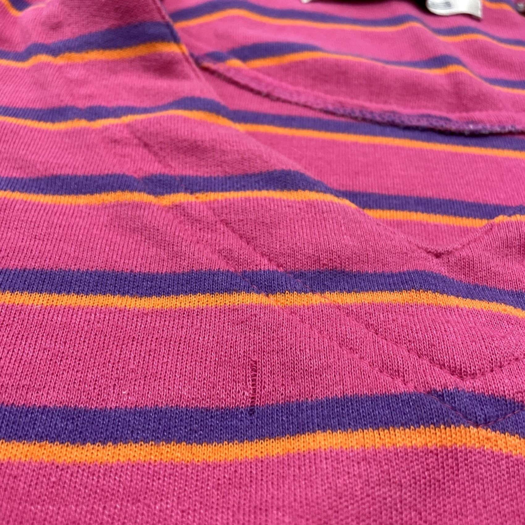 Vintage VINTAGE Karen Scott Sweater Women L 90s Streetwear Pink Orange Striped V Knit Dolman Sleeve Slim Fit Casual Womens Size L / US 10 / IT 46 - 6 Thumbnail