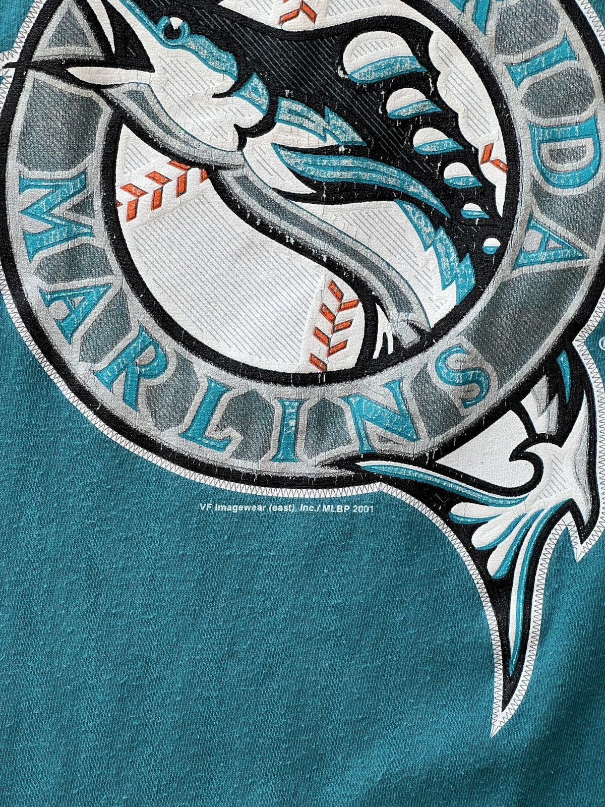 MLB × Vintage Vintage Y2K 2001 MLB Florida Marlins Lee Tag Tee 2XL Size US XXL / EU 58 / 5 - 5 Thumbnail