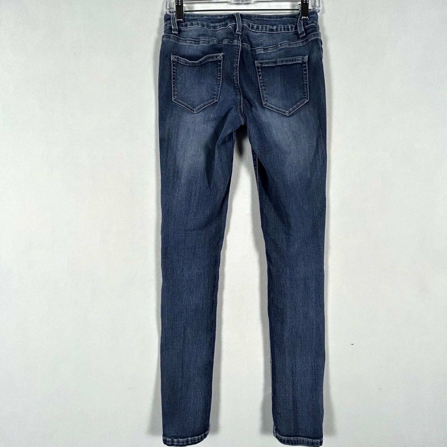 Vintage Maurices Womens Jeans Skinny Denim Low Rise Stretch Medium Wash Blue S Regular Rise Pocketed Women's Jeans Size 28" / US 6 / IT 42 - 7 Thumbnail