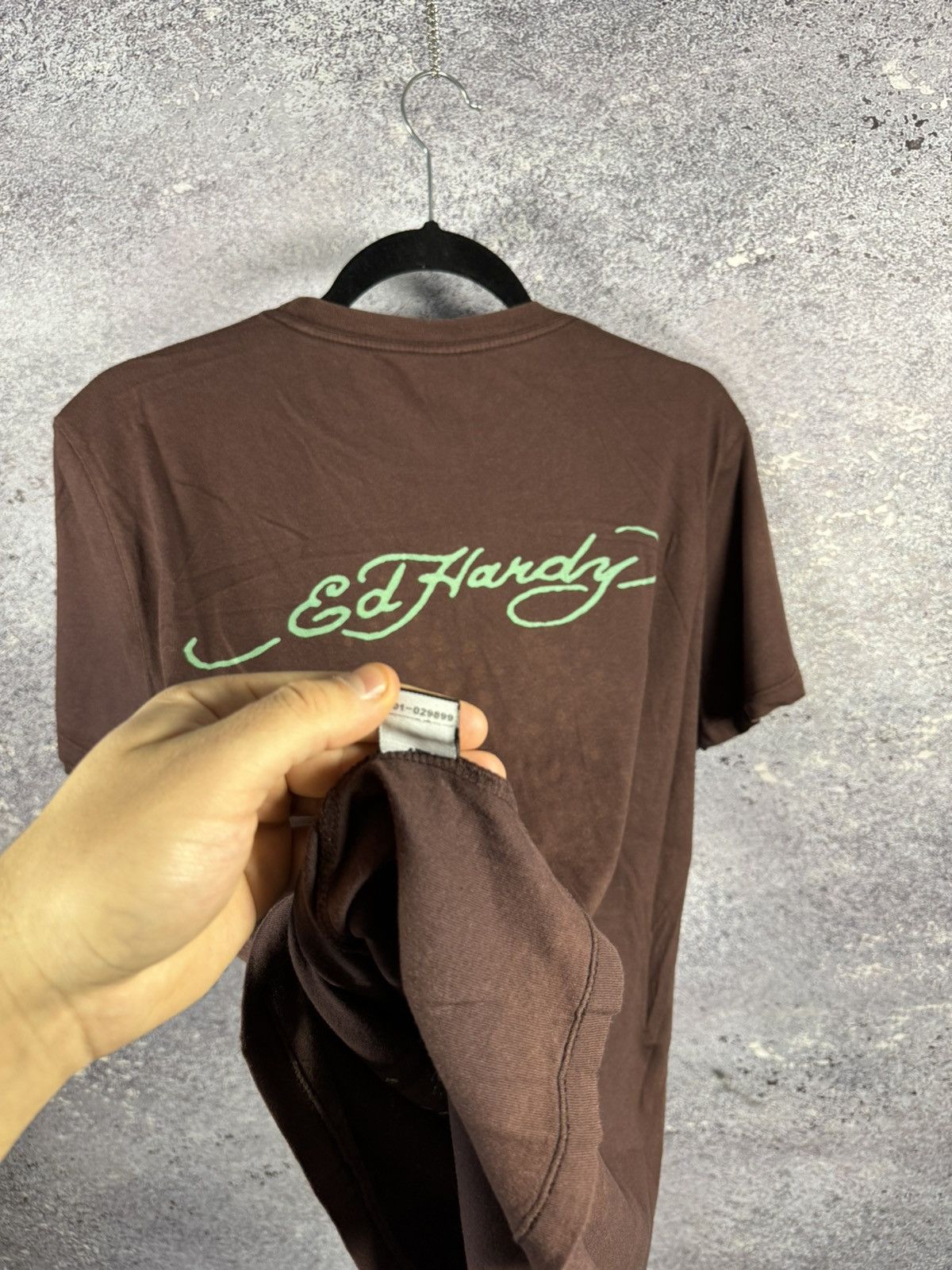 Designer × Ed Hardy Don Ed Hardy Brown Bulldog Graphics Printer Logo T Shirt M Size US M / EU 48-50 / 2 - 14 Thumbnail