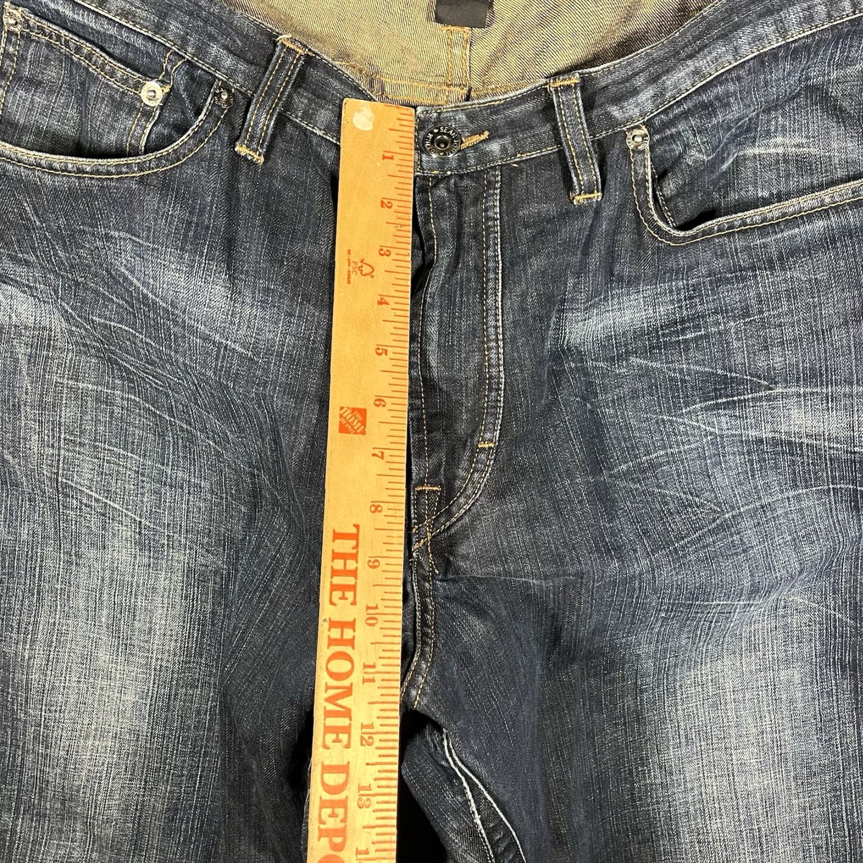 Sean John VTG Sean John Jeans Wide-Leg Hip Hop Baggy Denim 40x33 Mens Black/Blue Belted 90s Sketch Baggy Hip Hop Mens Jeans Size US 40 / EU 56 - 7 Thumbnail