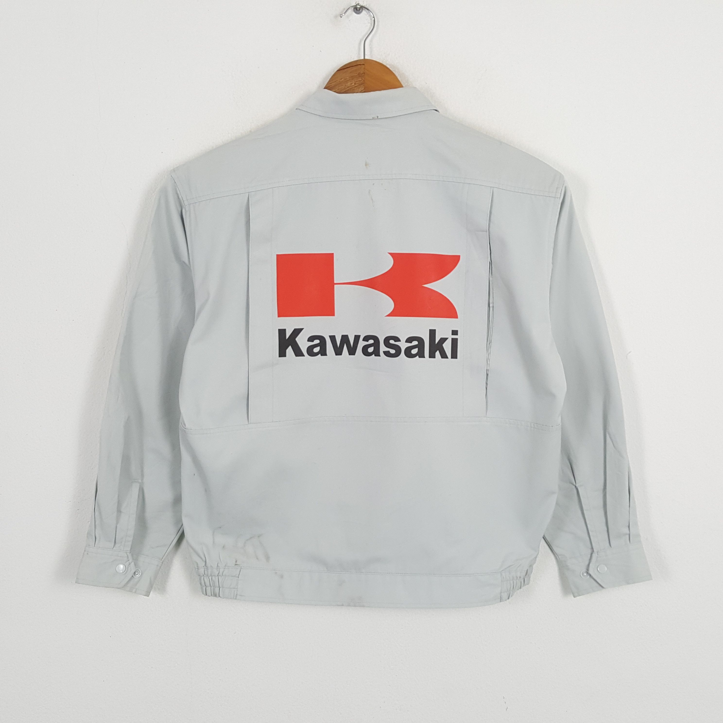 Japanese Brand × Vintage Vintage KAWASAKI Japanese Motorcycle Racing Custom Jacket Size US L / EU 52-54 / 3 - 1 Thumbnail