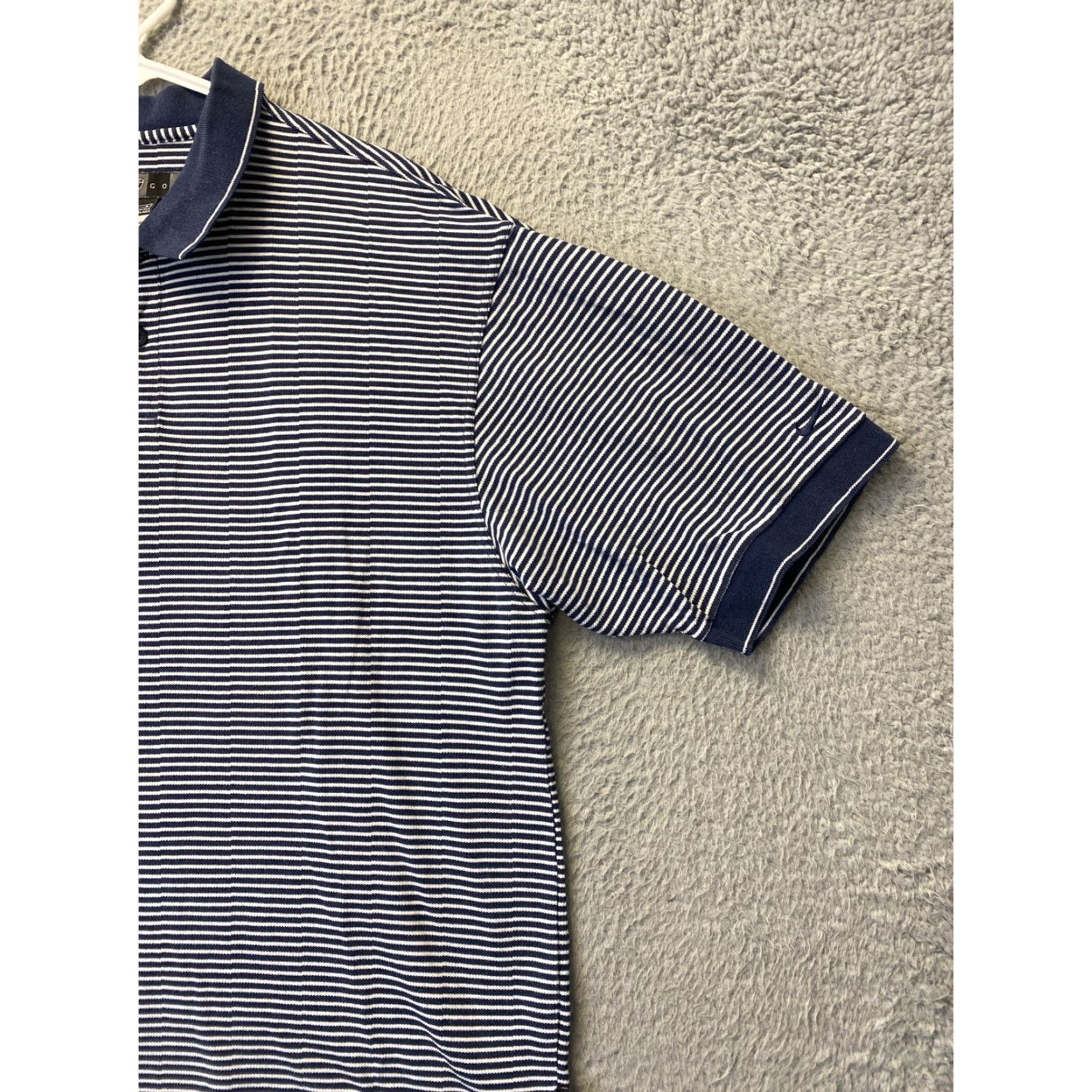 Nike Nike Polo Shirt Mens Size L Blue & White Striped Golf / 60-50 Size US L / EU 52-54 / 3 - 2 Thumbnail