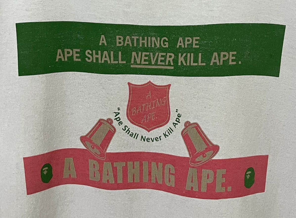 Bape A BATHING APE APE SHALL NEVER KILL APE LOGO JAPANESE TSHIRT Size US L / EU 52-54 / 3 - 4 Thumbnail