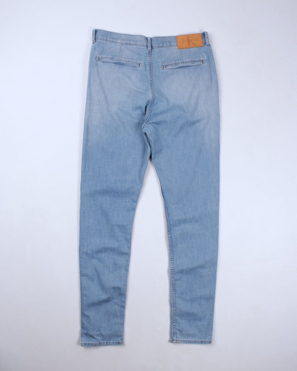 Calvin Klein × Designer Calvin Klein Jeans Light Blue Slim Taper Chino Style Jeans Size US 32 / EU 48 - 16 Thumbnail