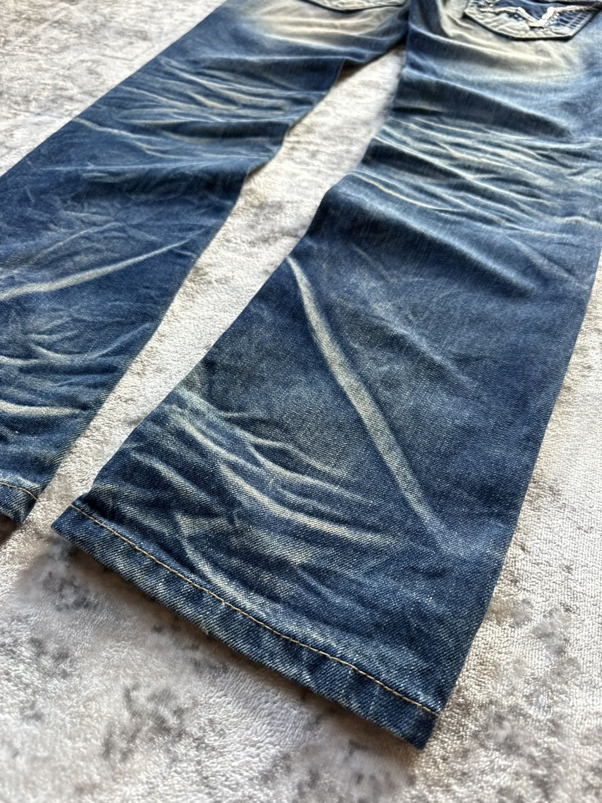 Hysteric Glamour × Playboy Yoshitomo Lolita Embellished Studded Shadow Wash Jeans Size US 29 - 19 Thumbnail