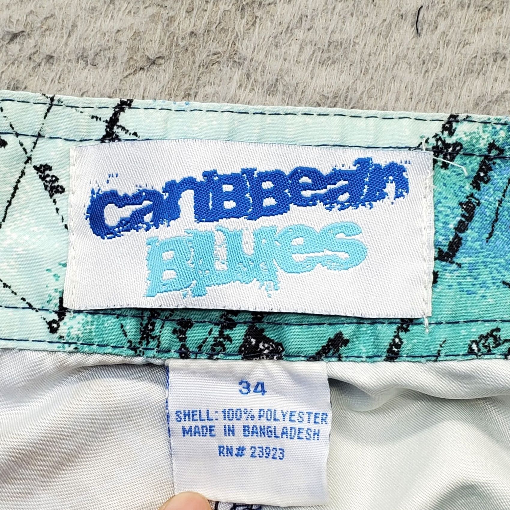Vintage Caribbean Blues Board Short Mens Size 34 Multi Floral Swimwear Lace Up Front Shirt Size US 34 / EU 50 - 7 Thumbnail