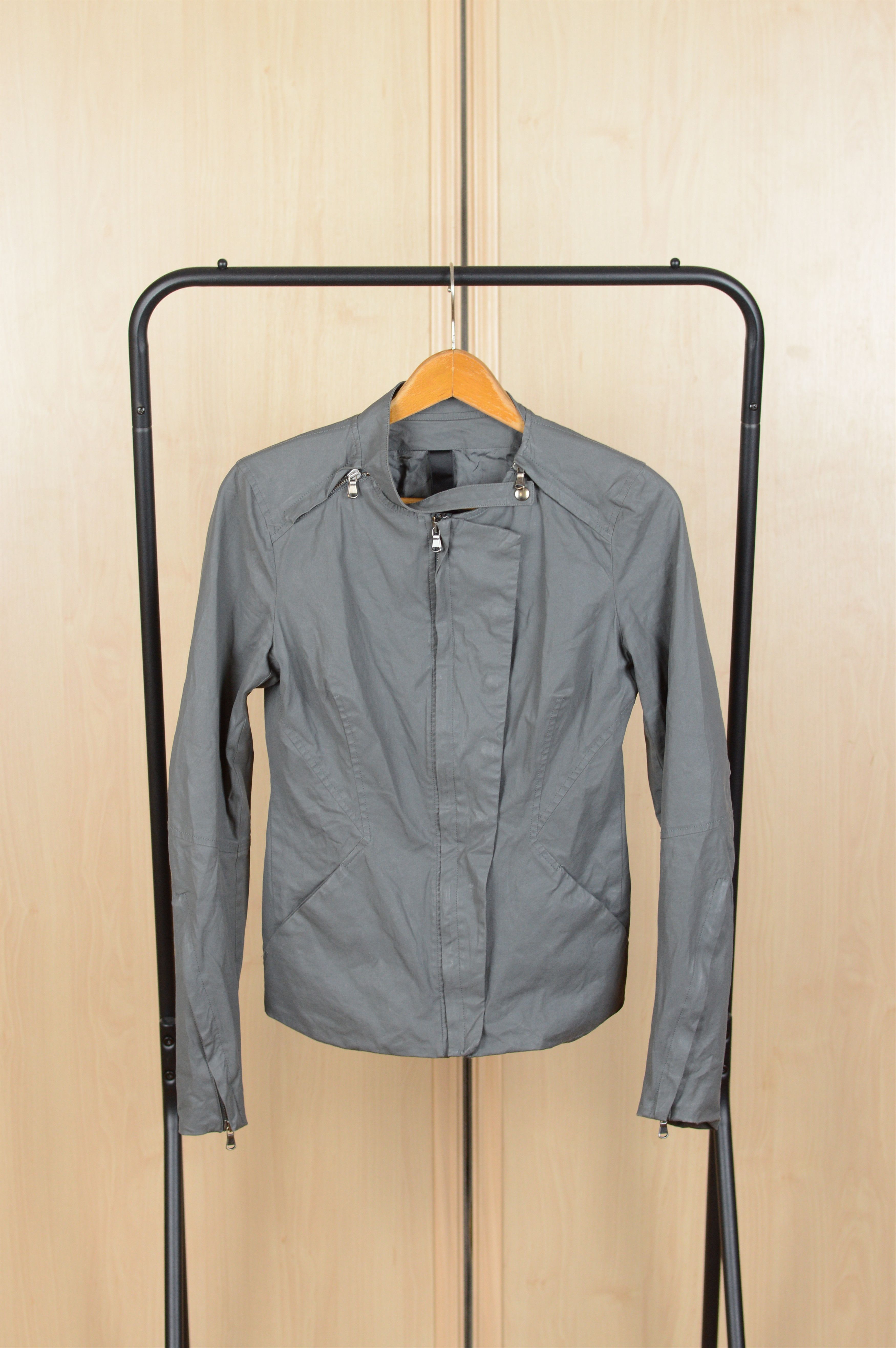 image of Ilaria Nistri Avant Garde Zip Jacket in Grey, Women's (Size Medium)
