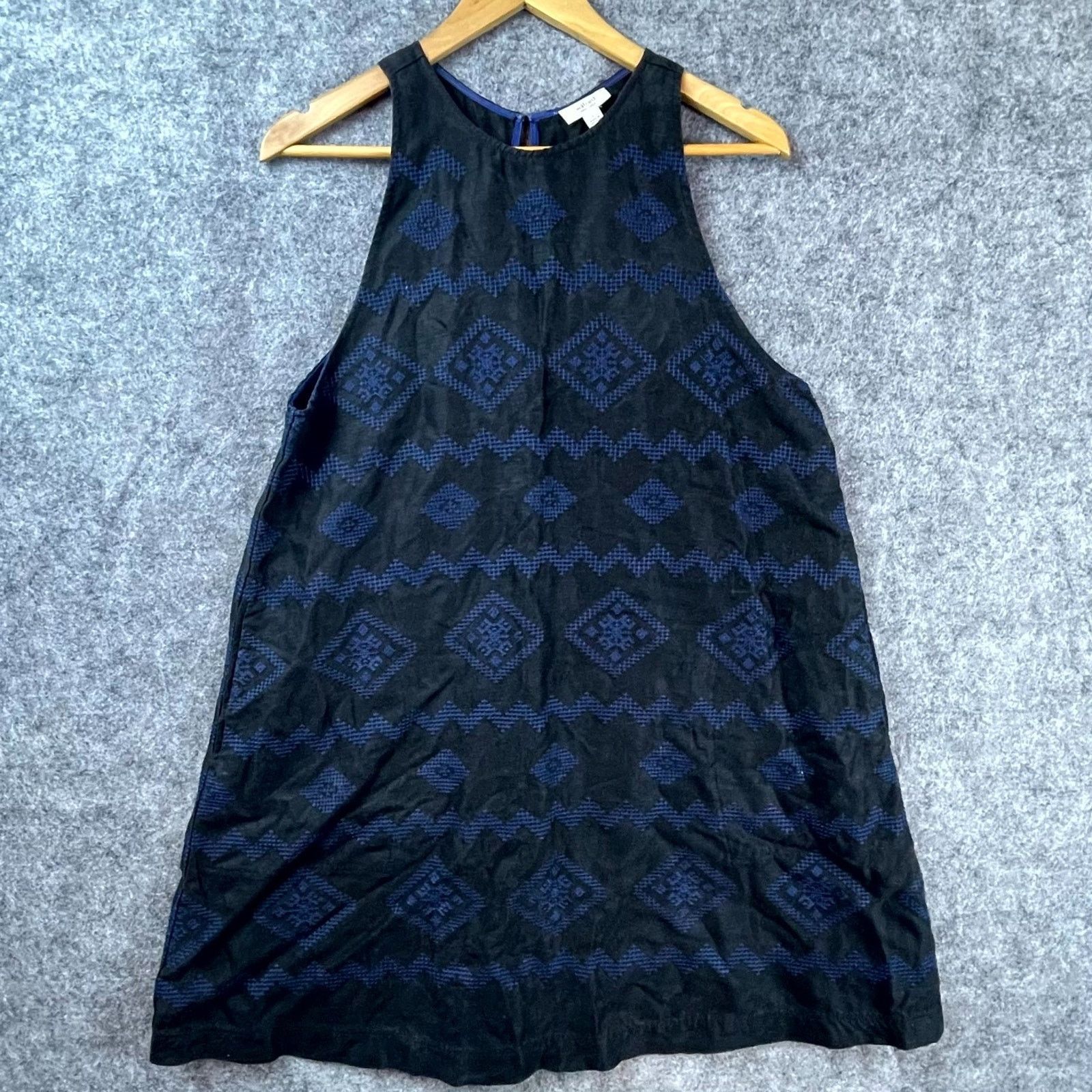 Aritzia Aritzia Wilfred Trompette Dress L Black Blue Summery Swing Size L / US 10 / IT 46 - 1 Thumbnail