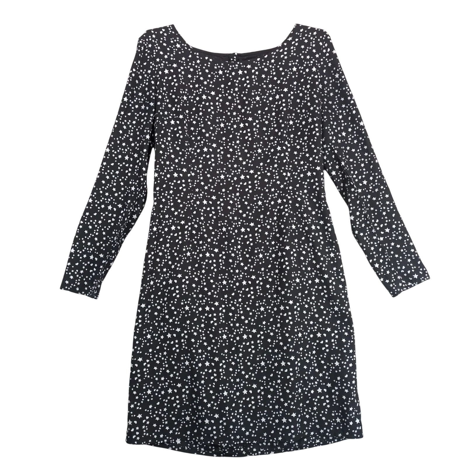 Pierre Cardin Pierre Cardin Paris Hearts & Stars Print Black White Dress M Size M / US 6-8 / IT 42-44 - 1 Thumbnail