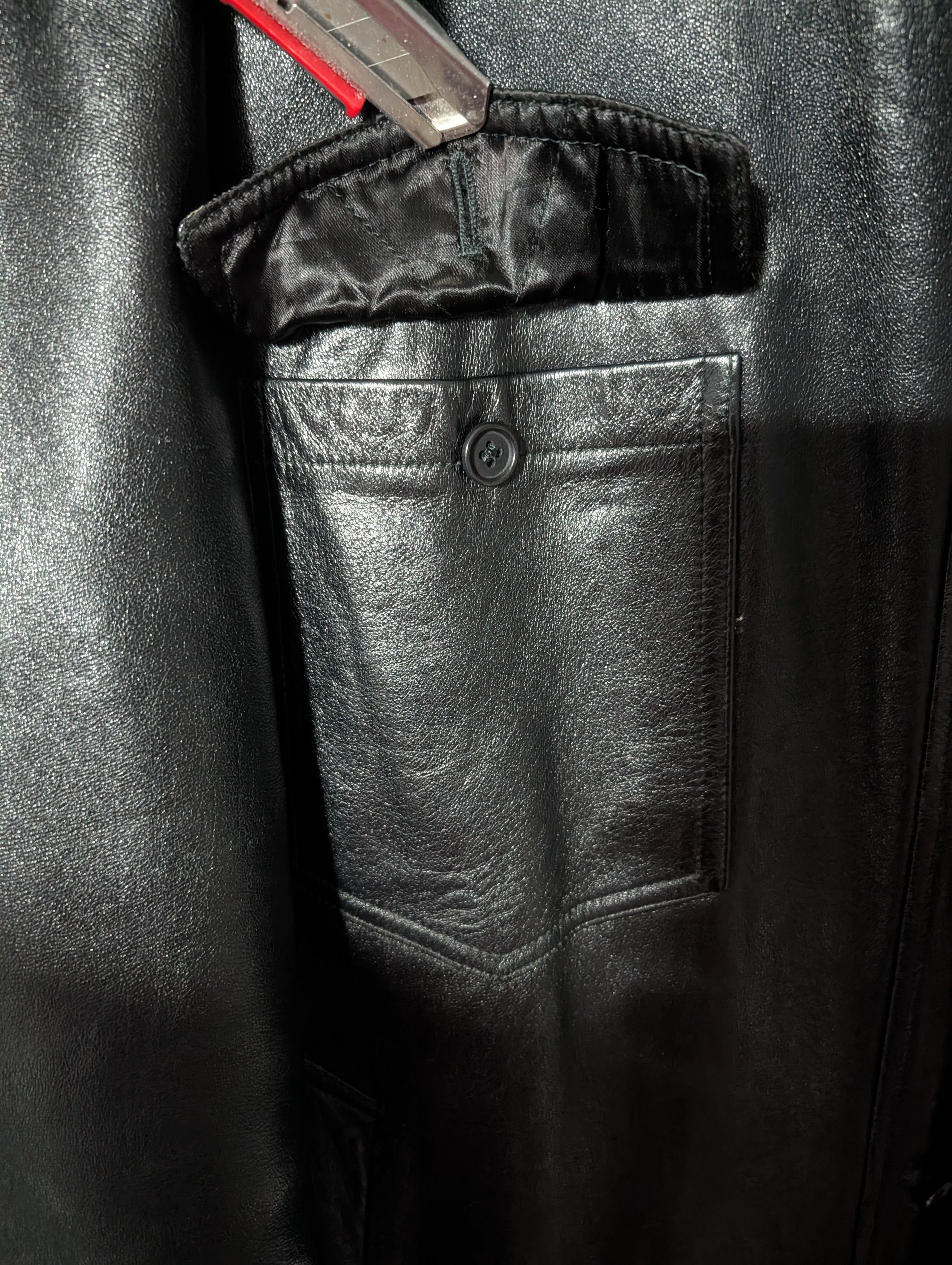 Helmut Lang Vintage Archive Leather Coat Jacket Blouson