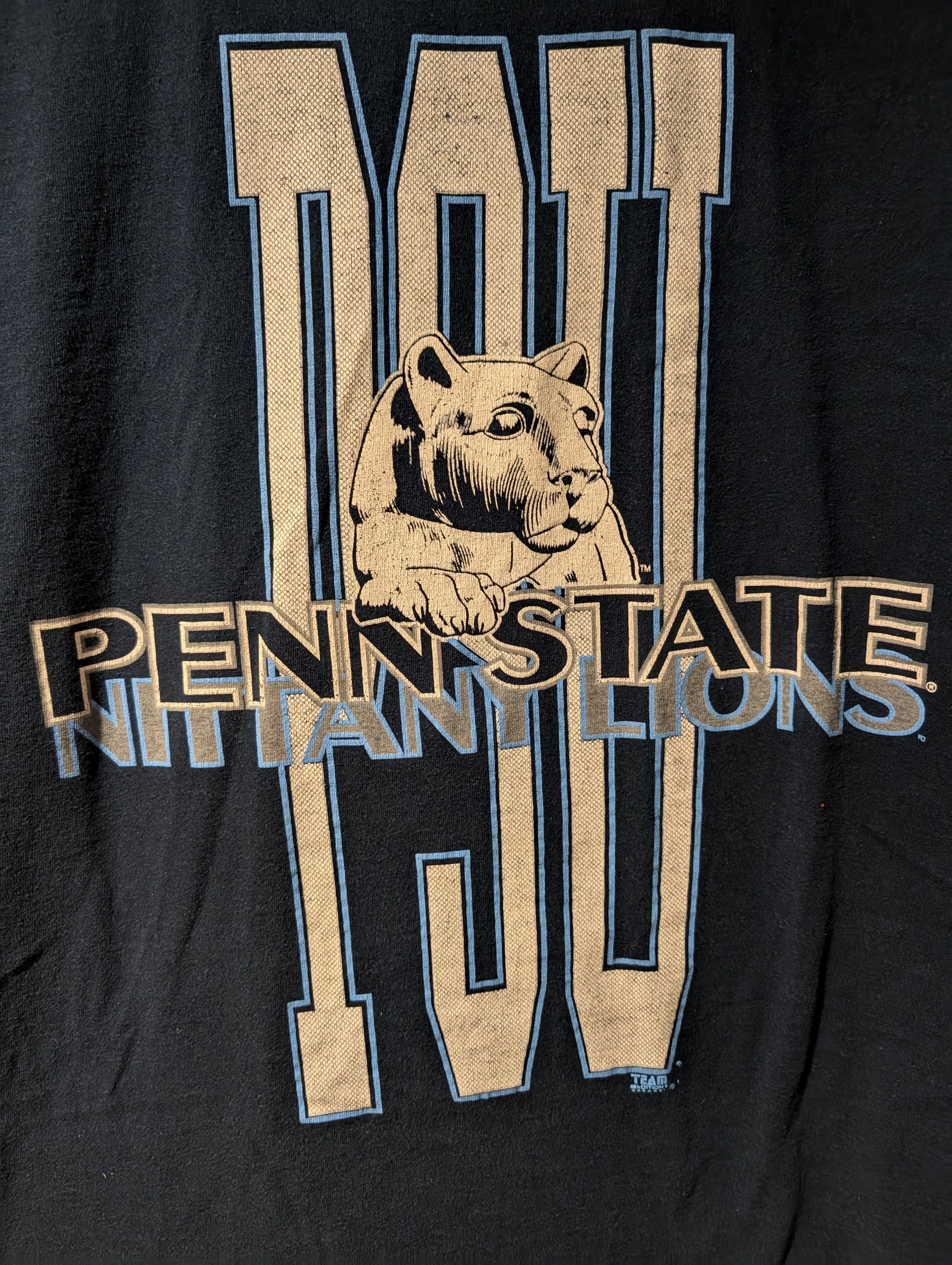 NCAA Vintage 90s Penn State Nittany Lion College Football T-Shirt Size US L / EU 52-54 / 3 - 2 Thumbnail