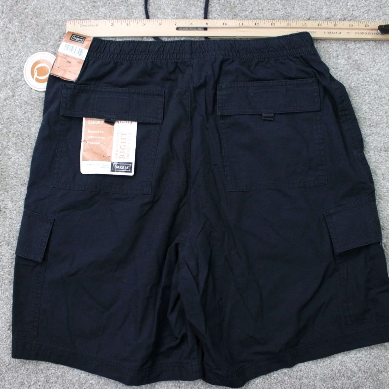 Haggar Haggar Navy Blue Chino Shorts 34 Men NWT 9" Inseam Flat Front Pockets Regular Fit Casual Microfiber Cotton Polyester Size US 34 / EU 50 - 6 Thumbnail