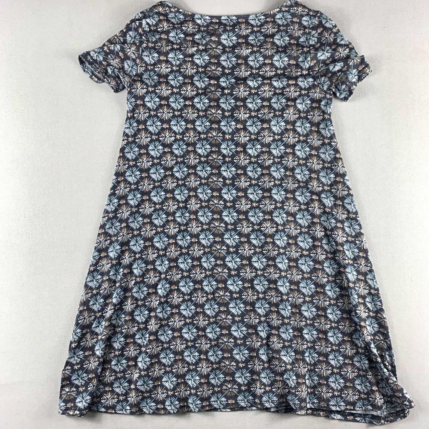 Vintage SILENCE NOISE SHIRT DRESS WOMENS XS BLUE BROWN SHORT SLEEVE MODAL POLYESTER Size XS / US 0-2 / IT 36-38 - 5 Thumbnail