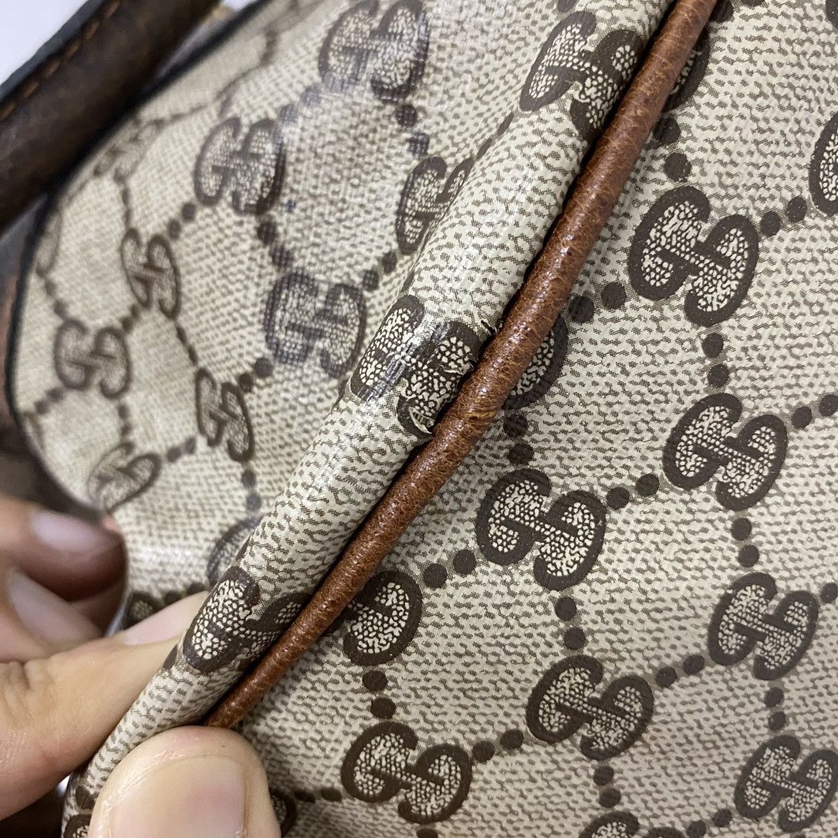 Gucci Vintage Gucci Monogram Boston Bag Canvas Shelly Line Size ONE SIZE - 13 Thumbnail