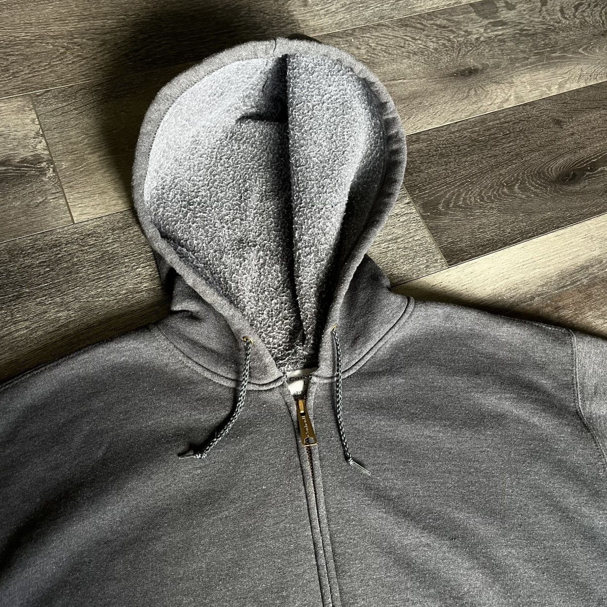 Carhartt Vintage 2000s Carhartt Small Logo Washed Grey Zip Up Hoodie Size US L / EU 52-54 / 3 - 5 Thumbnail