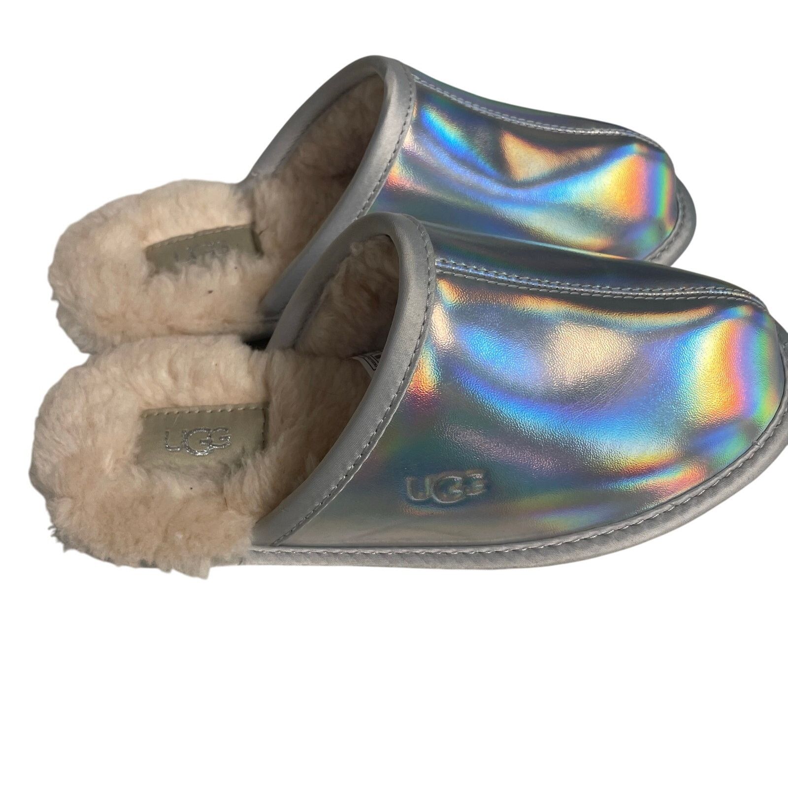 Ugg UGG Pearle Iridescent Hologram Slipper Scuff Size 5 NEW Size US 5 / IT 35 - 1 Thumbnail