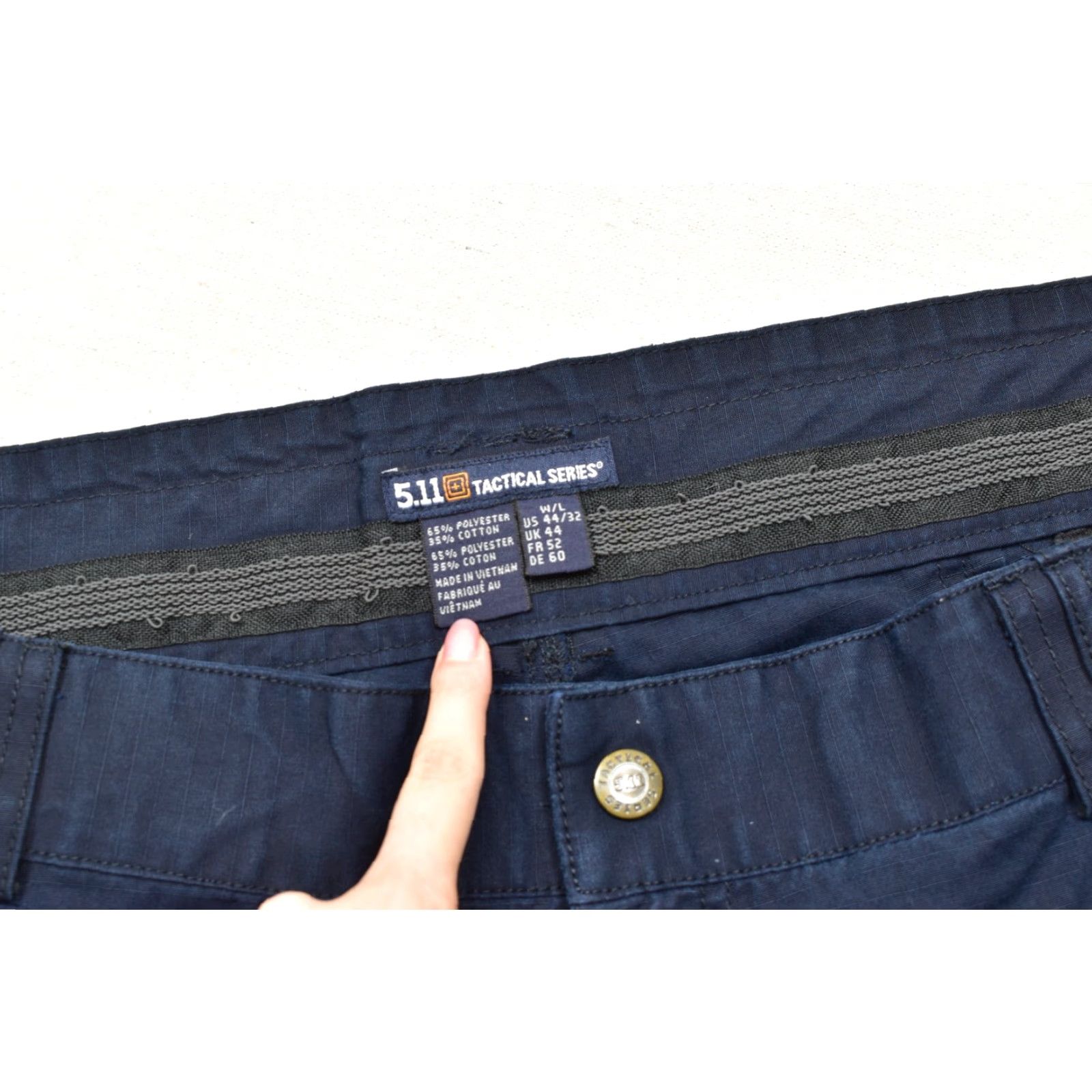 Vintage 5.11 Tactical Series Men's Pants Navy Blue 44x32 Ripstop Cargo Work Trouser Leather? No, Logo? No Size US 44 / EU 60 - 6 Thumbnail
