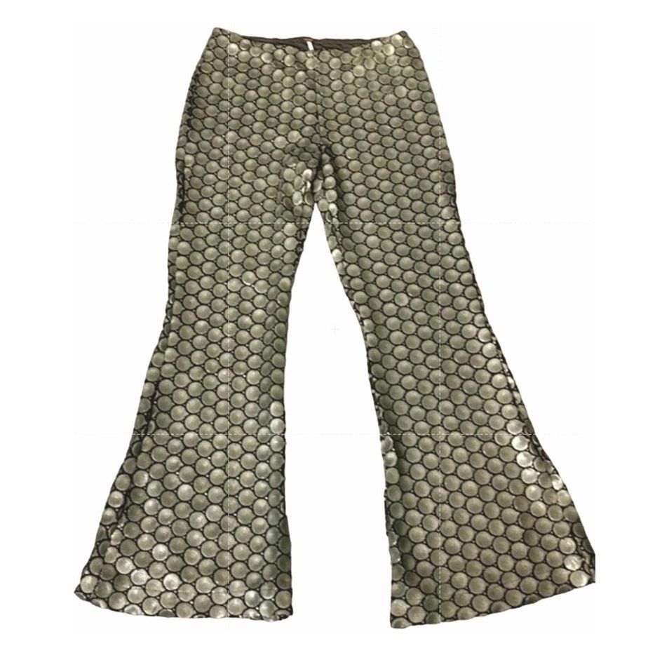 Free People New FREE PEOPLE Wilder Days Sequin Flare Pants $198 SIZE 4 Size 27" / US 4 / IT 40 - 5 Thumbnail