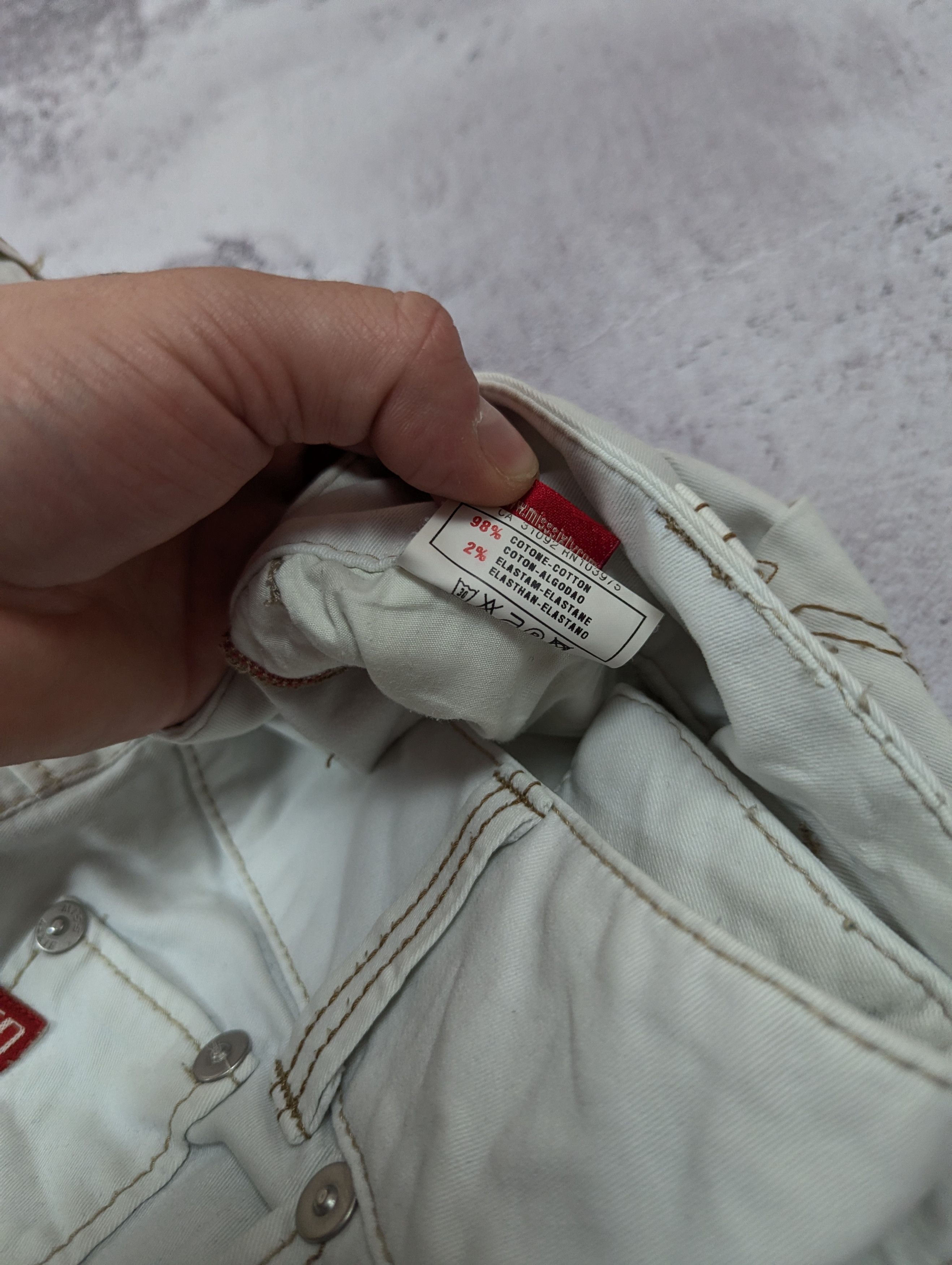 Miss Sixty Miss Sixty Y2K White Avant Garde Jeans W30 L33 Size 30" / US 8 / IT 44 - 11 Thumbnail