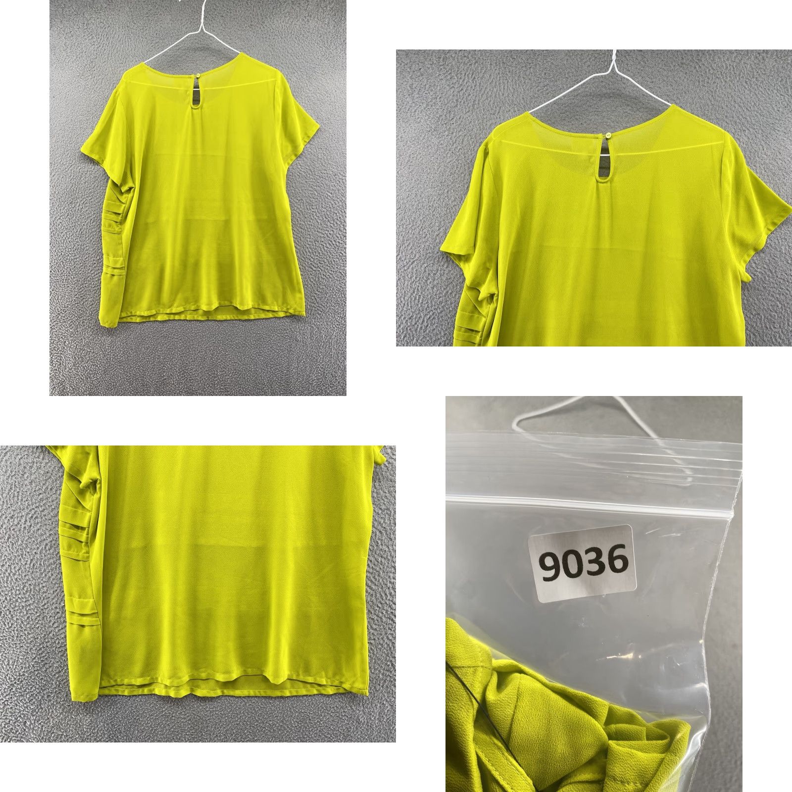 Worthington Worthington Blouse 1X Plus Size Green Round Neck Short Sleeve Sheer Ruffled Top Casual Women's New Size XL / US 12-14 / IT 48-50 - 8 Thumbnail