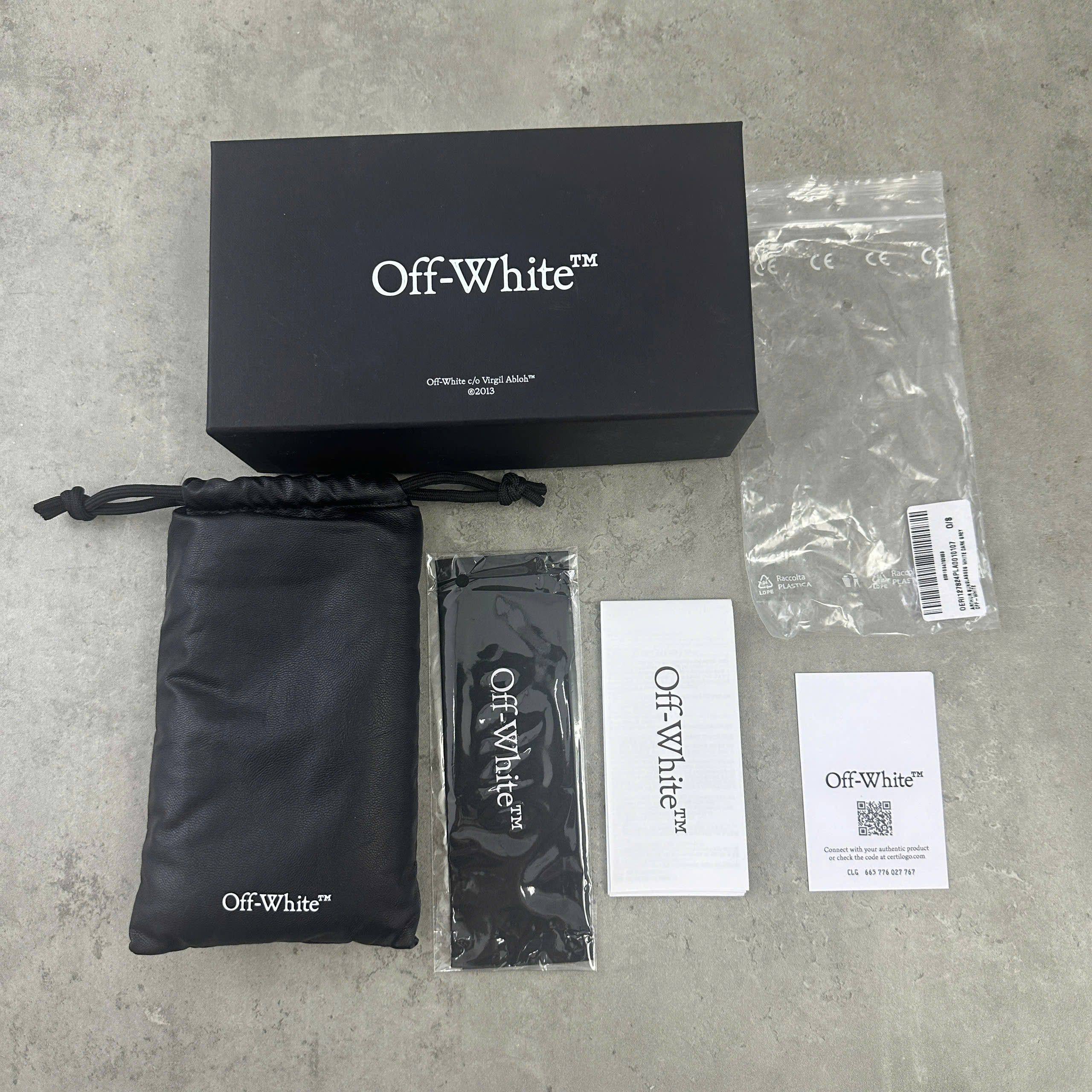 Off-White OFF WHITE Arthur Sunglasses WHITE DARK GREY Size ONE SIZE - 8 Thumbnail