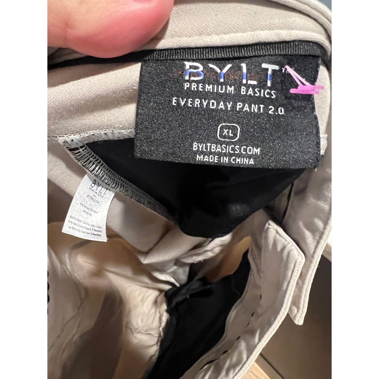 BYLT Premium Basics BYLT Everyday Pant 2.0 Mens XL Khaki Casual Comfort Walking Size US 38 / EU 54 - 5 Thumbnail