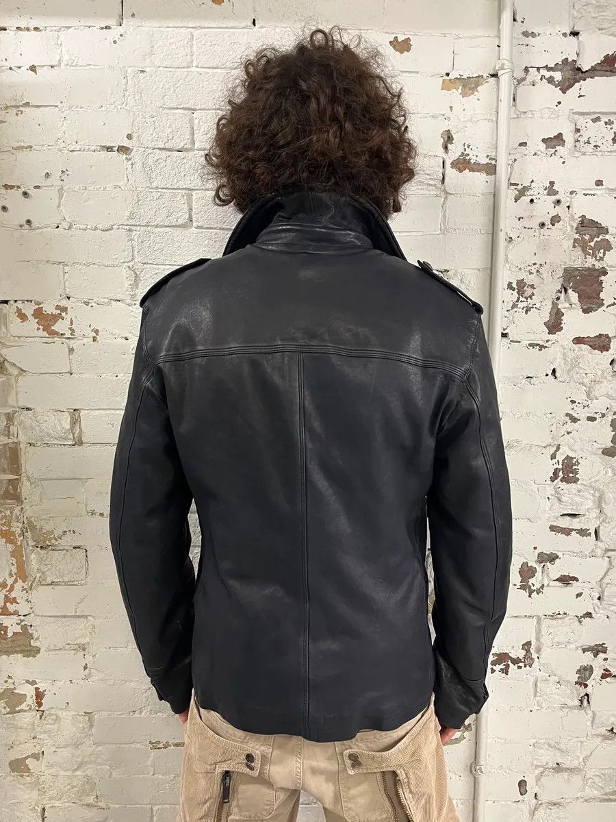 Dolce & Gabbana AW2006 Dolce & Gabbana Black Premium Officer Naval Buttoned Leather Jacket Size US M / EU 48-50 / 2 - 4 Thumbnail
