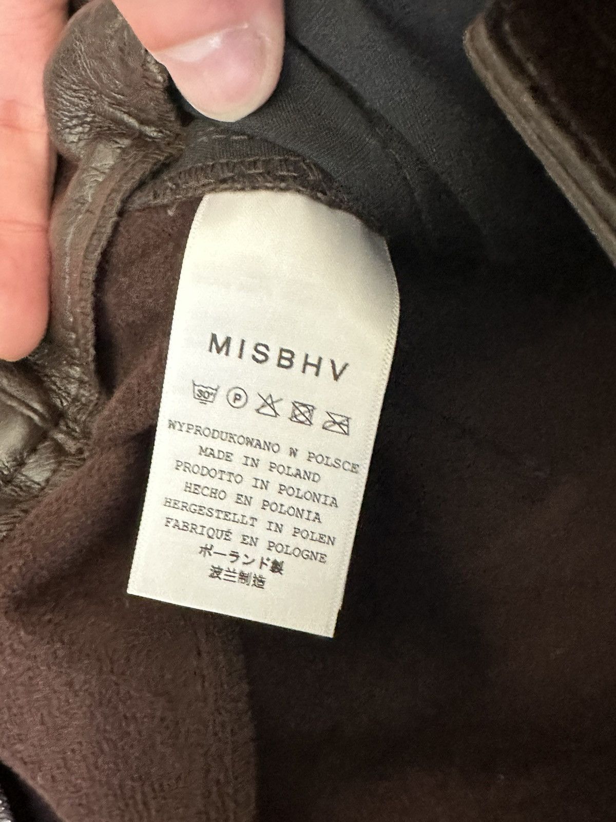 Misbhv Misbhv Brown Vegan Leather Biker Pants Size US 30 / EU 46 - 11 Thumbnail