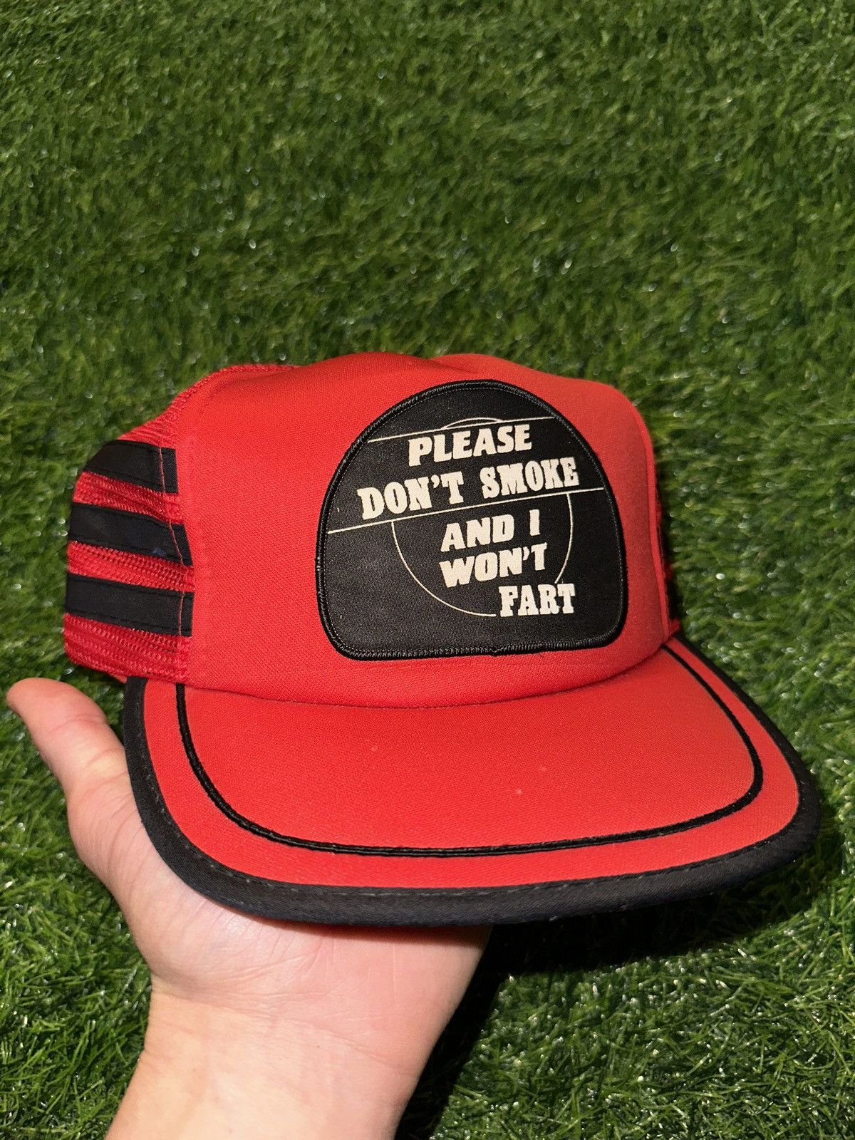 Vintage Vintage please dont smoke and i wont fart funny trucker hat Size ONE SIZE - 1 Thumbnail