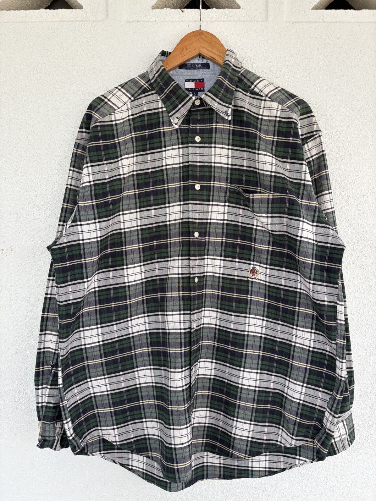 Tommy Hilfiger Authentic ‼️Vintage 90s Tommy Hillfiger Checked Vintage Logo Size US L / EU 52-54 / 3 - 2 Thumbnail