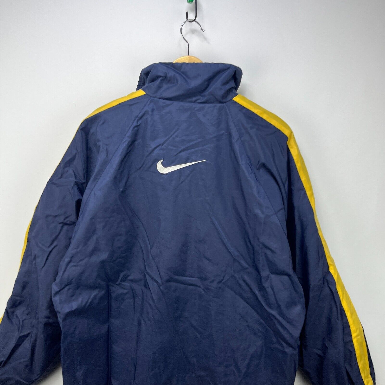 Nike × Vintage Vintage 90s Nike Big Swoosh Jacket Fleece Lined Large Size US L / EU 52-54 / 3 - 7 Thumbnail