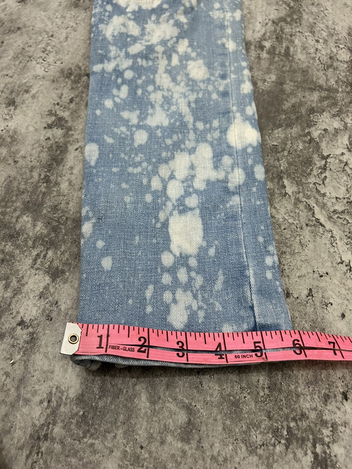 Japanese Brand Halo Tokyo Japan Acid Wash Distressed Jeans Size US 33 - 21 Thumbnail