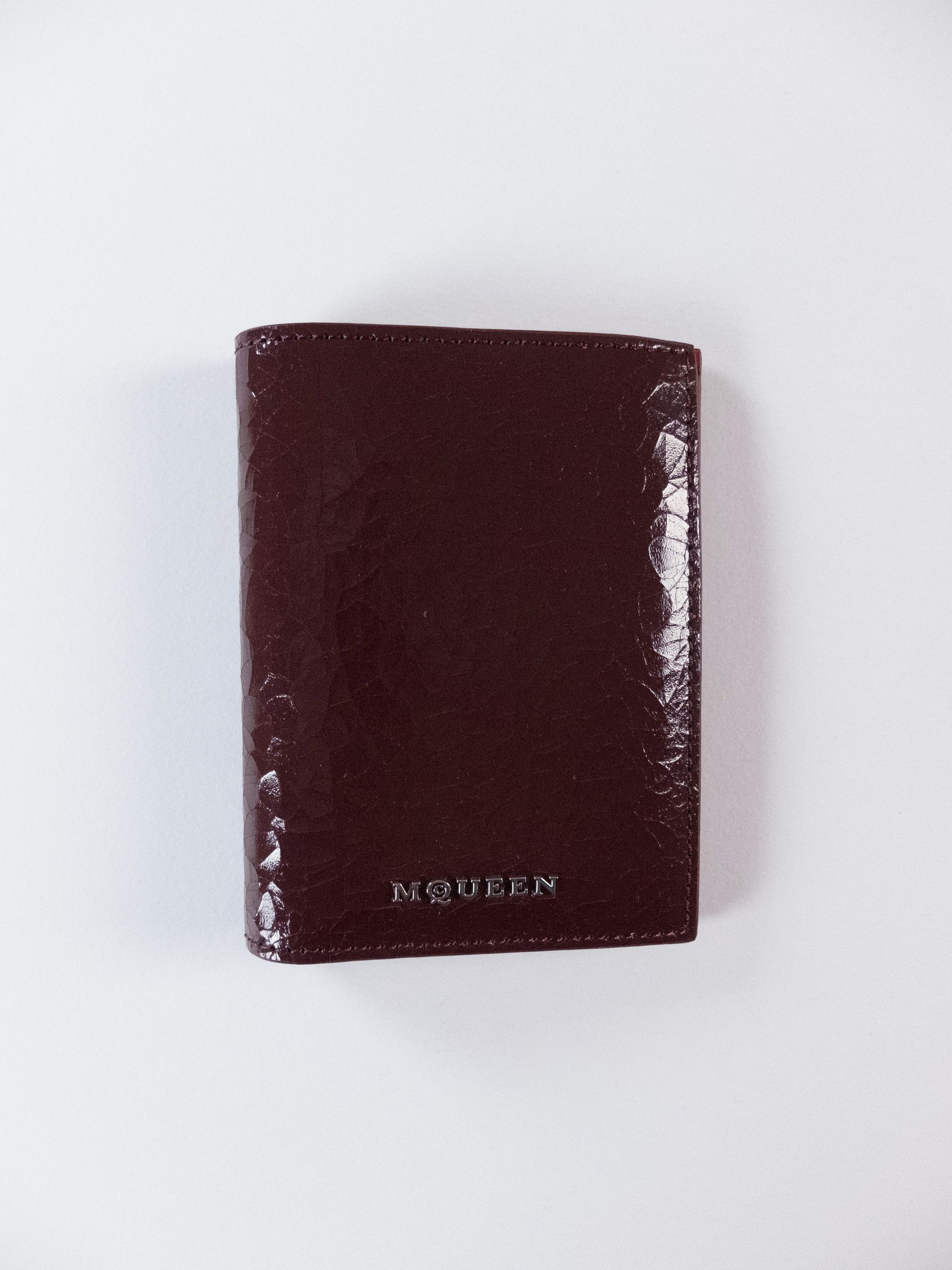 Alexander McQueen ALEXANDER MCQUEEN red cracked leather bifold card holder Size ONE SIZE - 1 Thumbnail