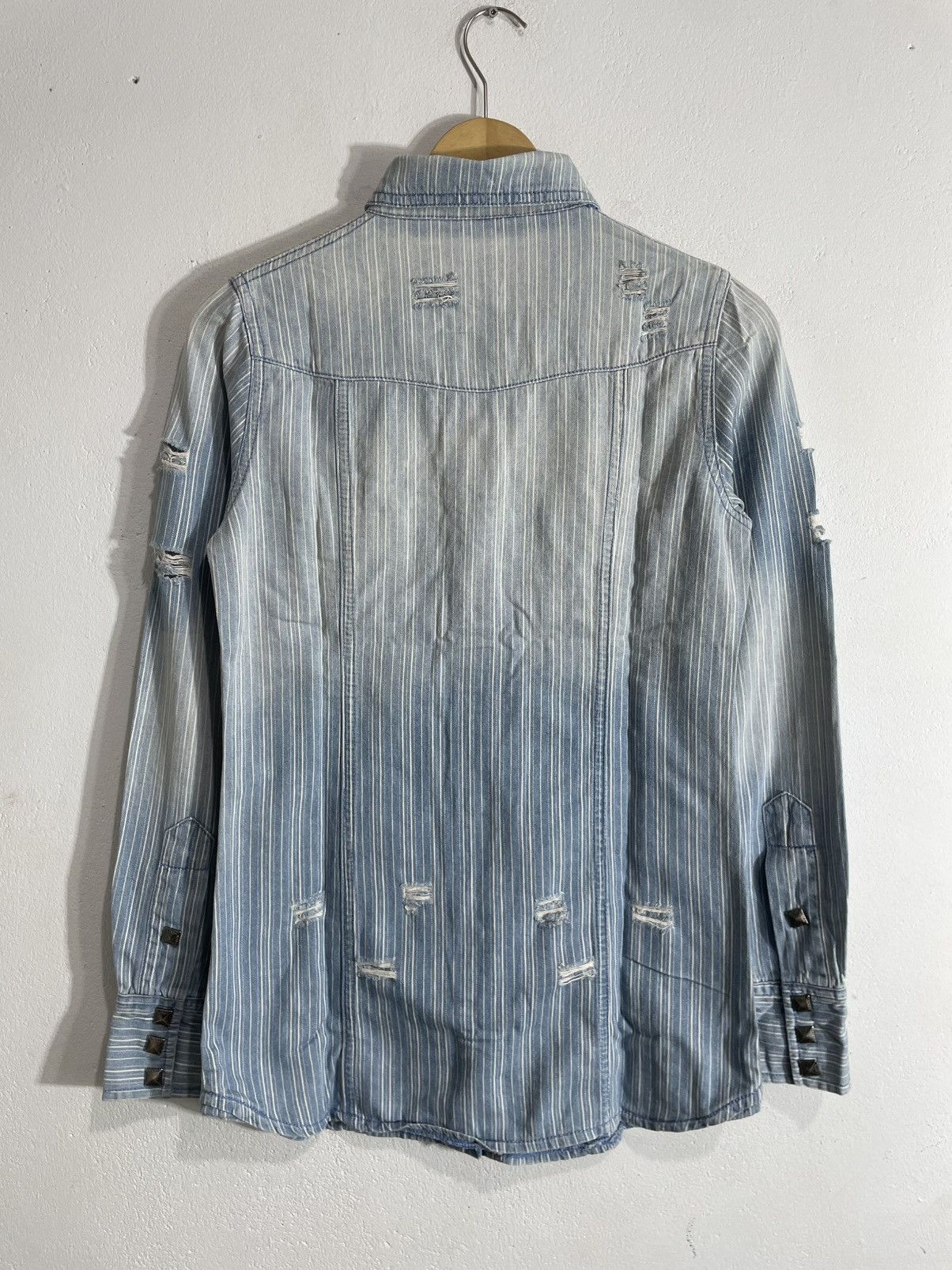 If Six Was Nine STUDED RIPPED DISTRESSED SHIRT IFSIXWASNINE PUNK STYLE Size US S / EU 44-46 / 1 - 6 Thumbnail