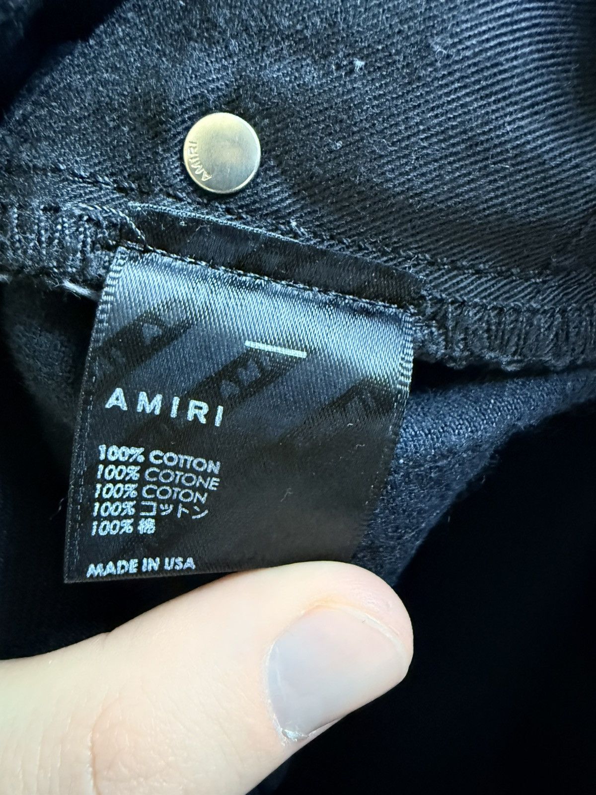 Amiri Amiri Jeans Baggy Waxed Black Denim Size 31 ($1450 Retail) Size US 31 - 5 Thumbnail