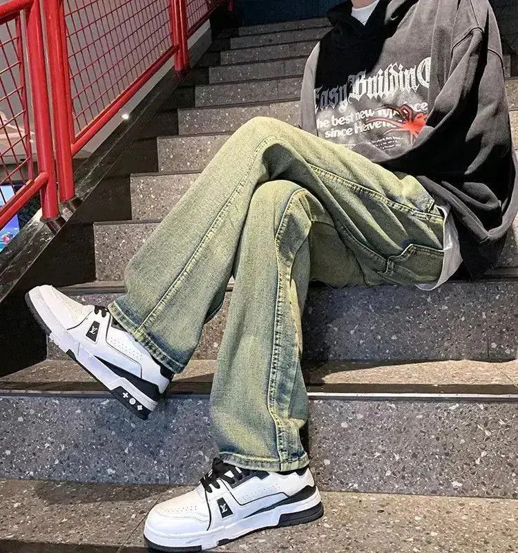 Japanese Brand Retro washed straight leg jeans Size US 32 / EU 48 - 5 Thumbnail