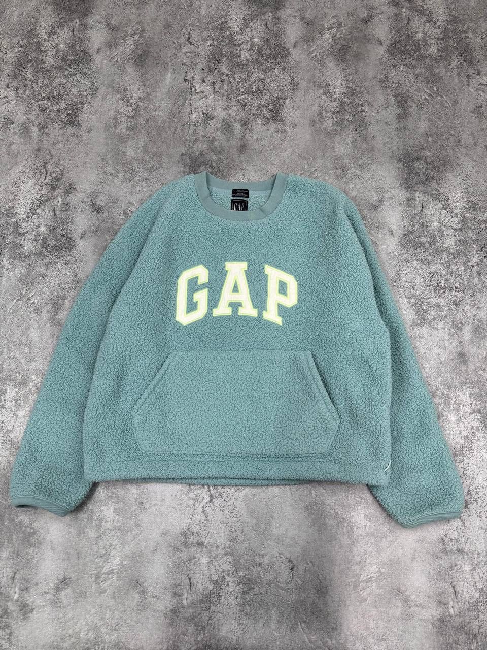 Gap GAP Women Fleece Sweatshirt Crewneck Green Size S Size S / US 4 / IT 40 - 1 Thumbnail