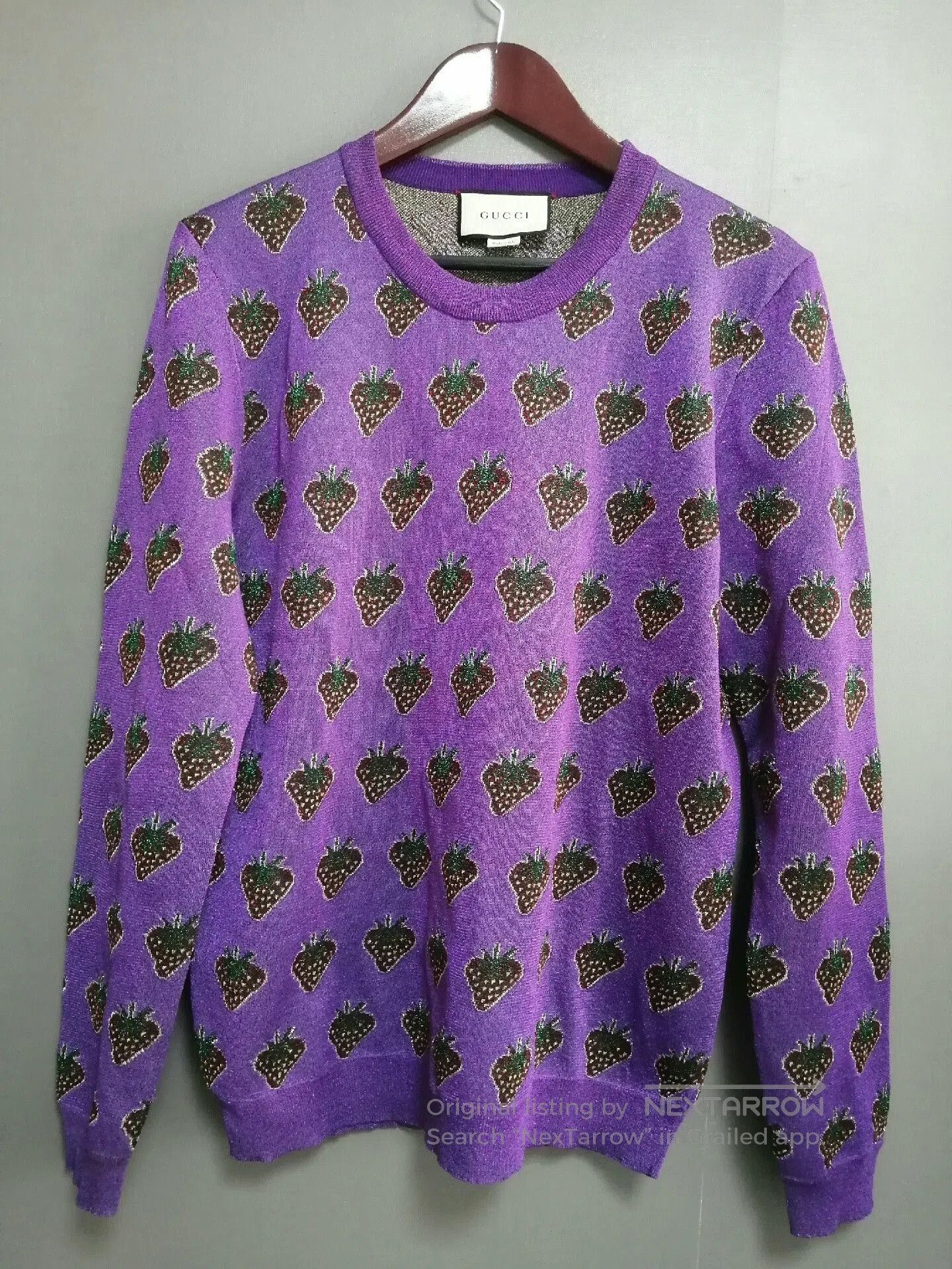 Gucci Gucci Strawberry Purple Knit Sweater. Size M / US 6-8 / IT 42-44 - 1 Thumbnail