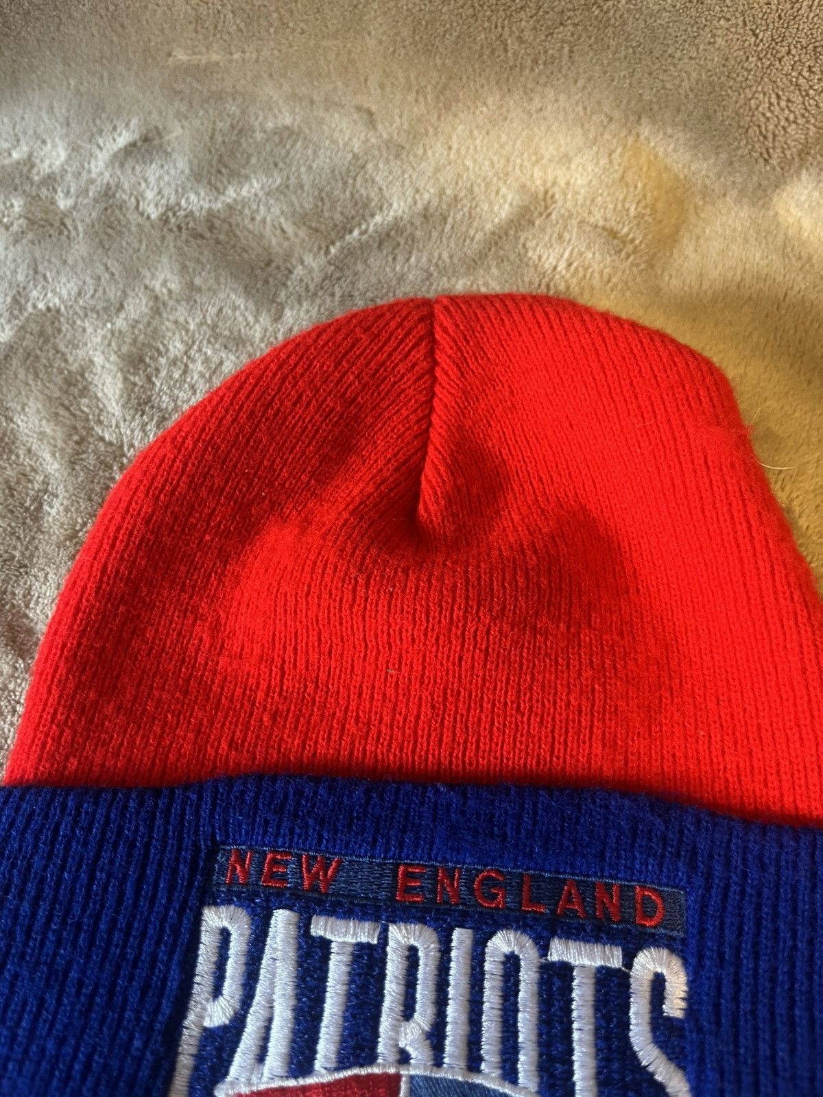 Pro Line Vintage made in USA New England Patriots Winter Knit Beanie Size ONE SIZE - 3 Thumbnail