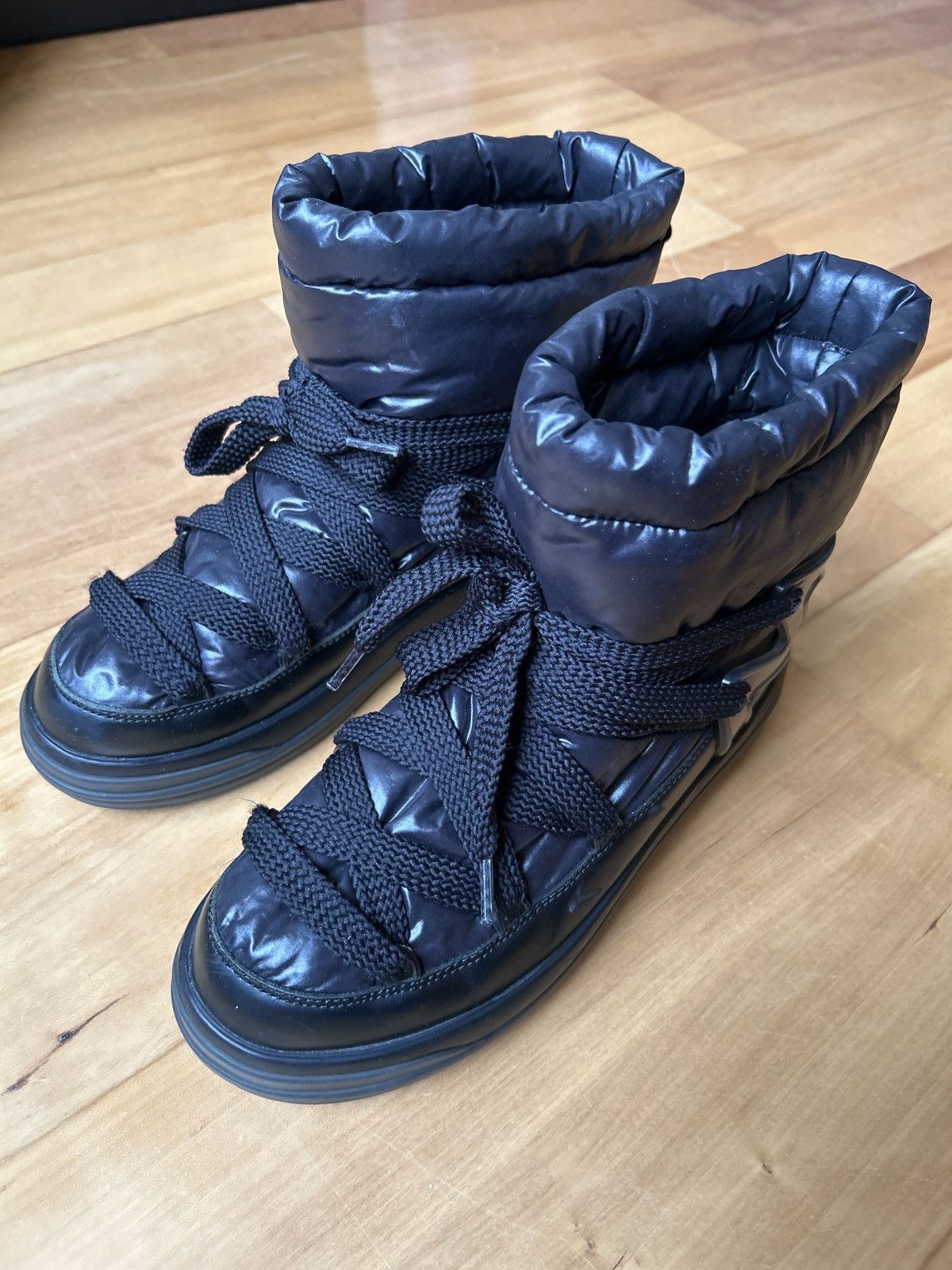 Moncler Moncler Insolux M Padded Nylon & Patent Leather Snow Boots Size US 9 / IT 39 - 10 Thumbnail