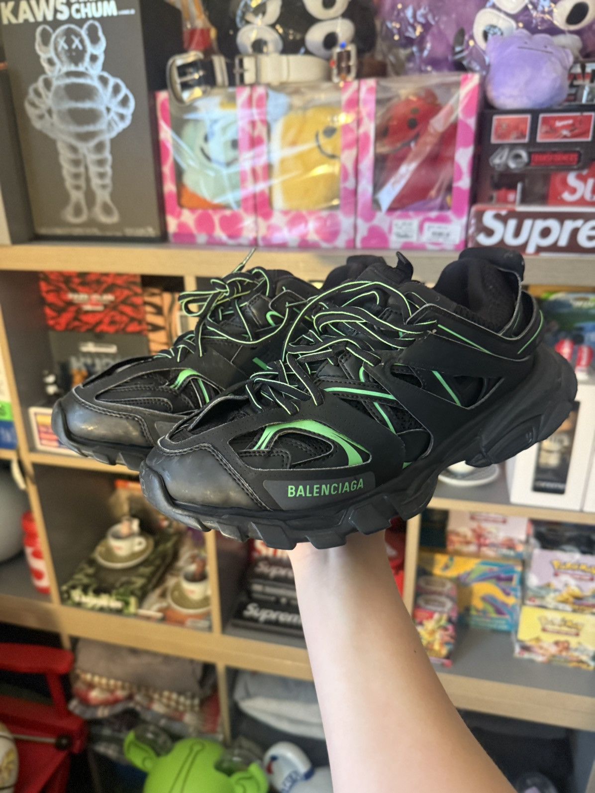 Balenciaga Balenciaga Black/Green Track Sneakers Size US 9 / EU 42 - 1 Thumbnail