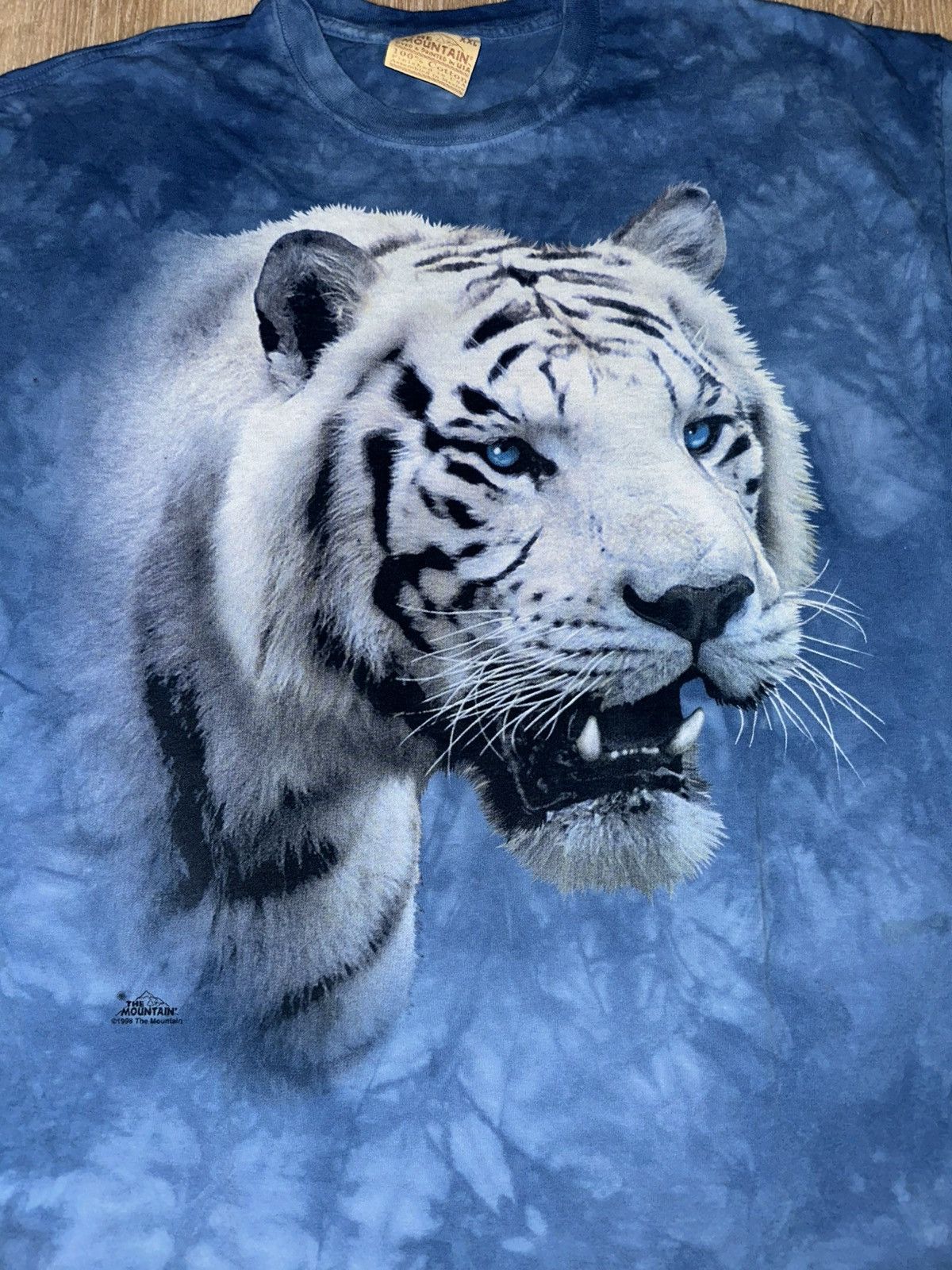 The Mountain × Vintage Vintage 90’s The Mountain White Tiger T-Shirt Size US XXL / EU 58 / 5 - 3 Thumbnail