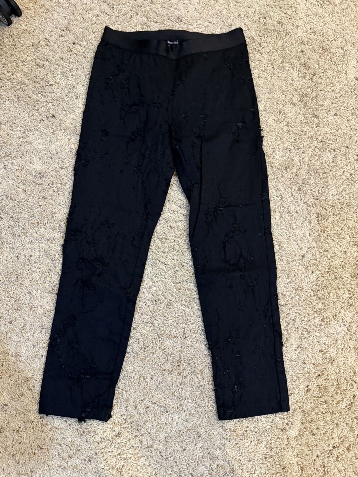 Ann Demeulemeester Ann D Distressed Leggings Size 26" / US 2 / IT 38 - 1 Thumbnail