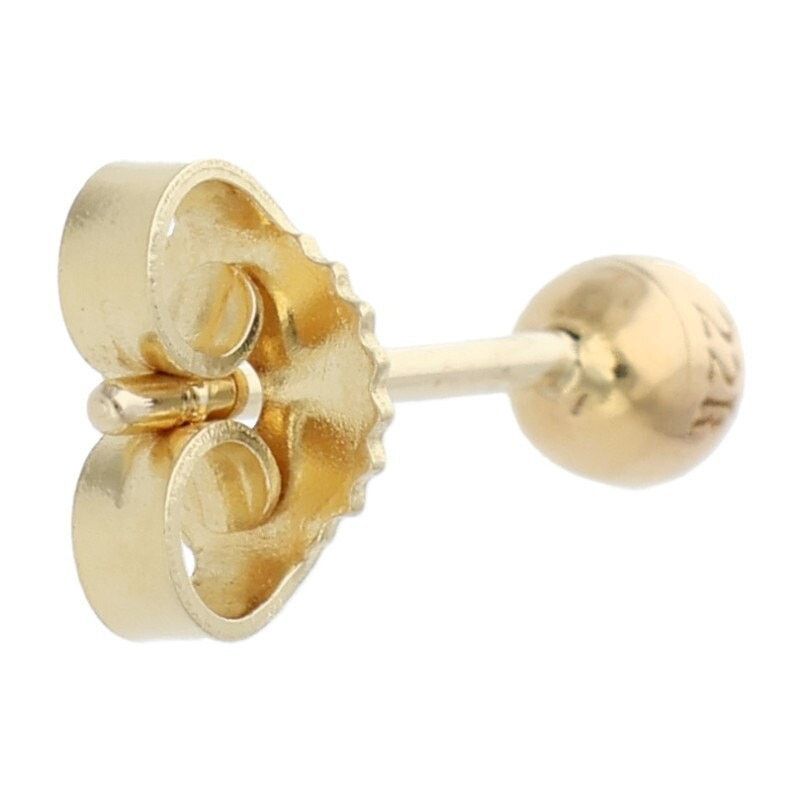 Chrome Hearts Chrome Hearts 22K Gold Cross Ball Stud Earring Size ONE SIZE - 2 Thumbnail