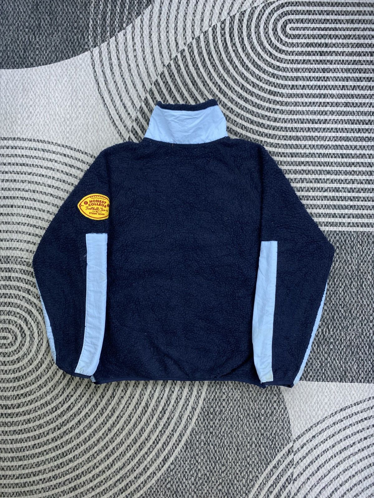 GU Vintage Honest College Bu Studio Seven Fleece Zipper Jacket Size US L / EU 52-54 / 3 - 2 Thumbnail