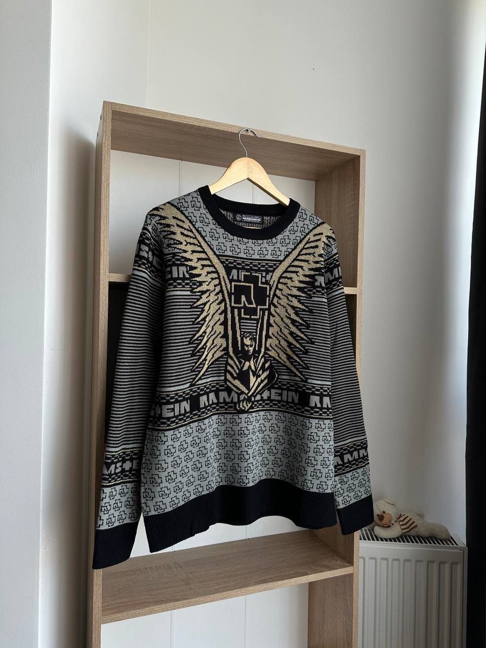 Band Tees × Vintage Vintage Rammstein Rock Band Gray Sweater Center Logo Size US L / EU 52-54 / 3 - 2 Thumbnail