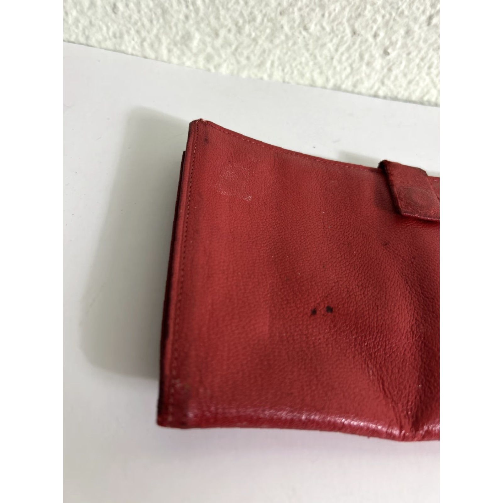 Vintage VINTAGE Princess Gardner Travel Wallet Women Red Stained Cowhide Passport/Tickets/Cards Folding Lightweight Size ONE SIZE - 4 Thumbnail