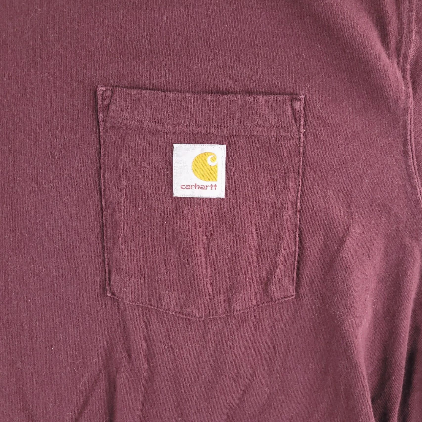 Carhartt Carhartt Shirt Mens 2XL Red Short Sleeve Pocket Crewneck Work Wine Logo Size US XXL / EU 58 / 5 - 3 Thumbnail